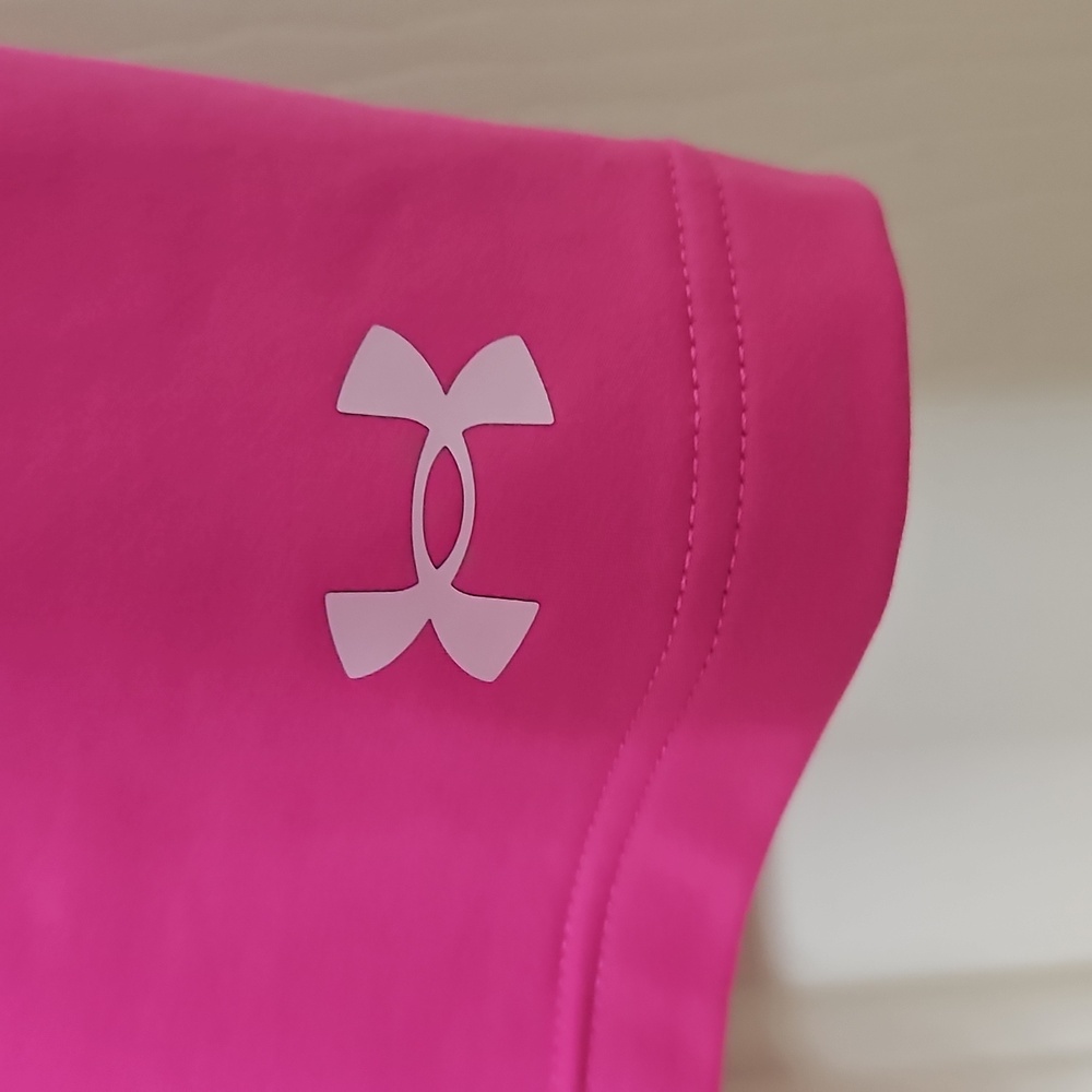 Under Armour Pink Athletic Tank Top Cropped Performance - Picture 3 of 9